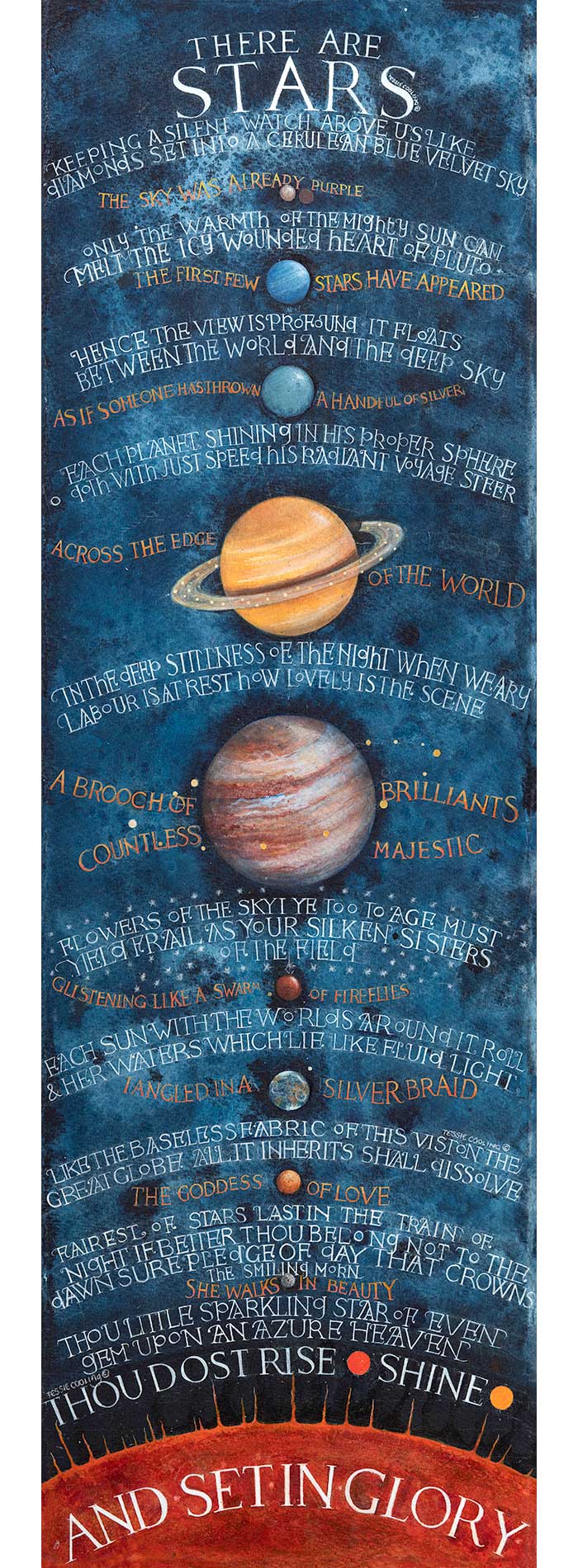 There Are Stars:   Calligraphy art print